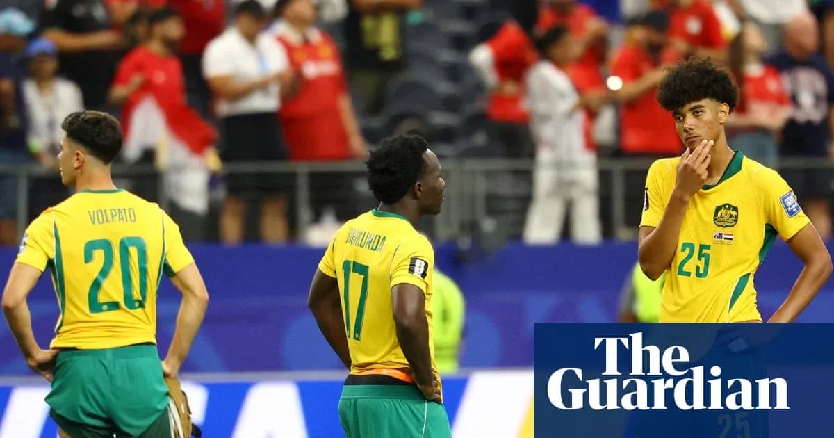 Australian players walking off the field after match