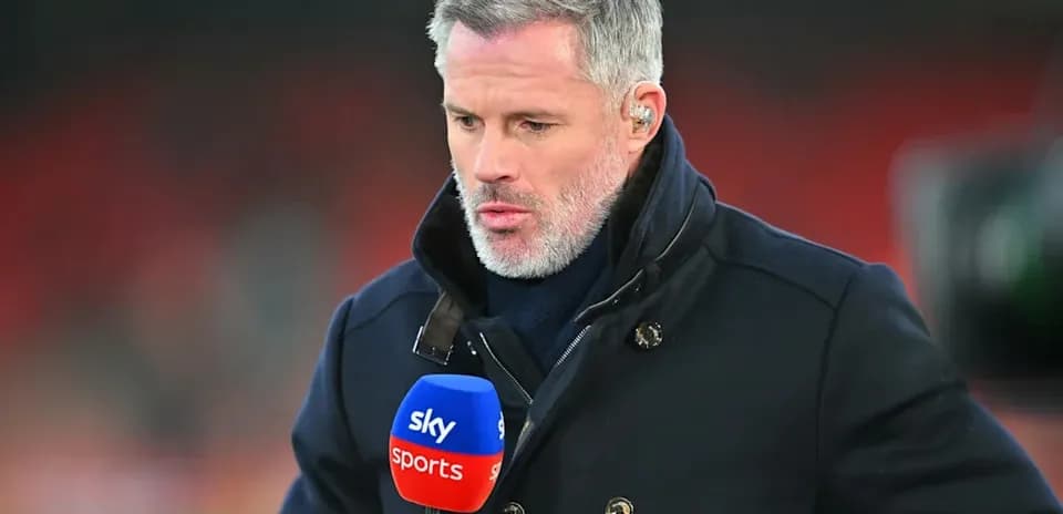 Presenter holding microphone during sports broadcast
