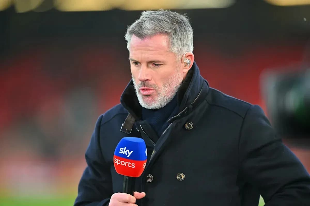 Presenter holding microphone during sports broadcast