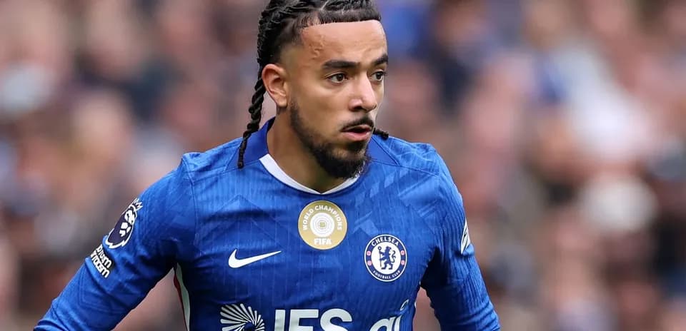 Chelsea player in blue kit during match action