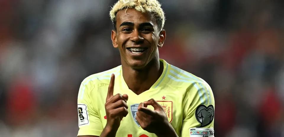 Player celebrating with finger raised during match