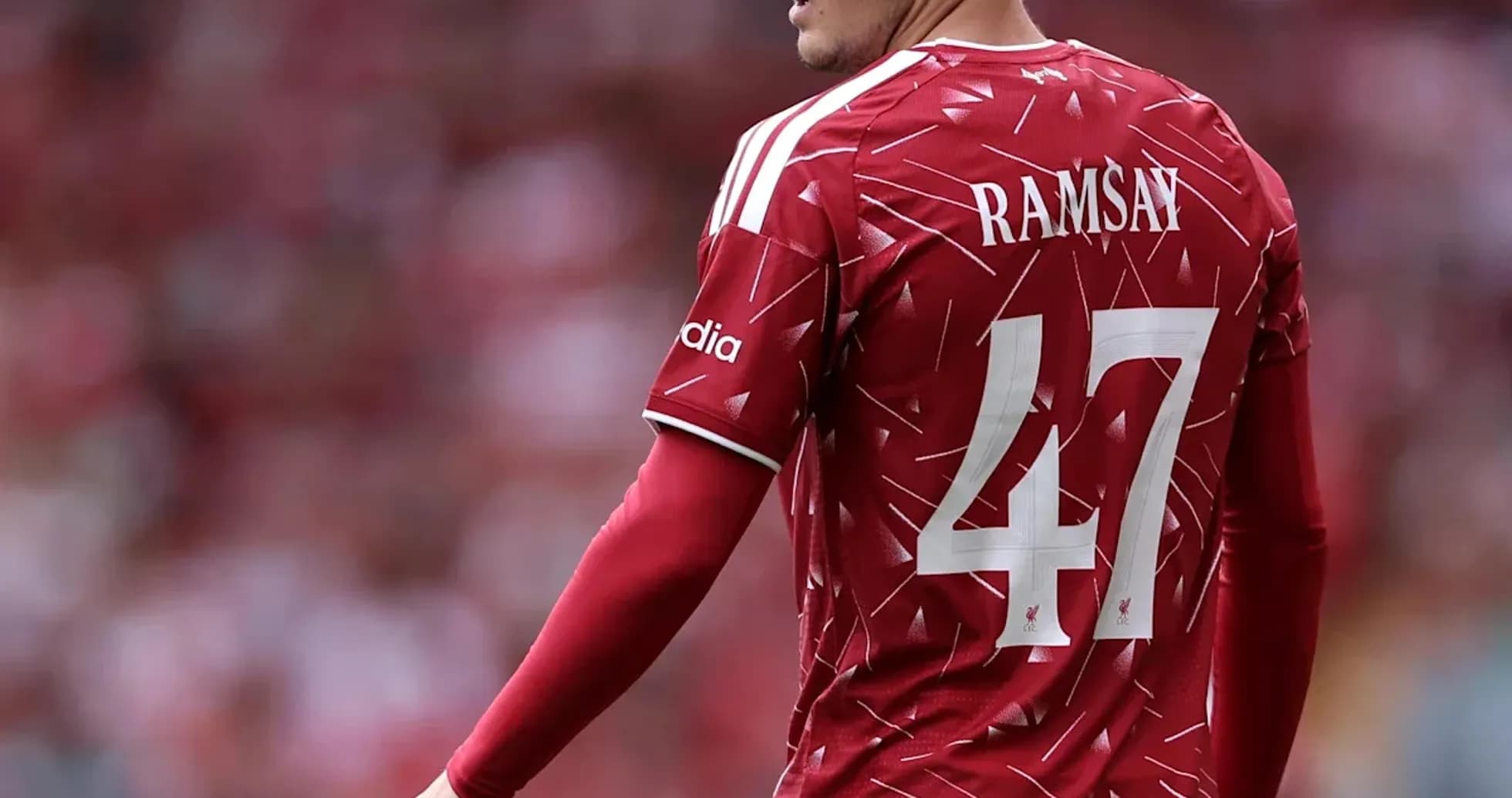 Player in red kit during a match