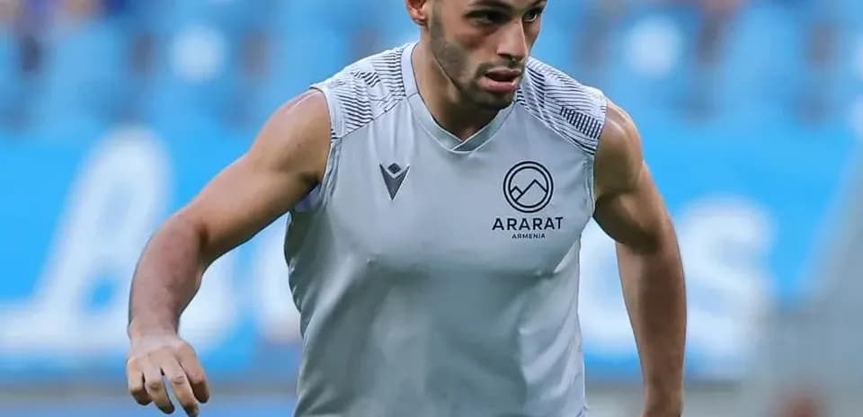 Ararat-Armenia player training before UEFA match