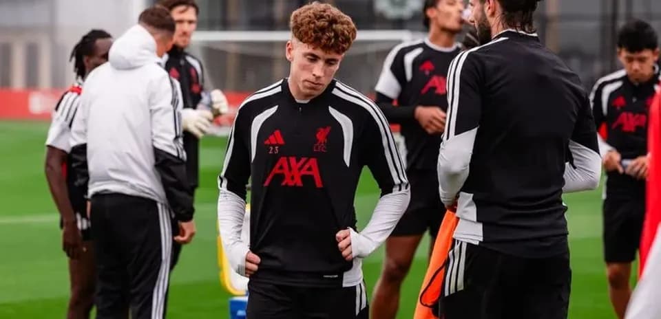 Liverpool players during training session at facility