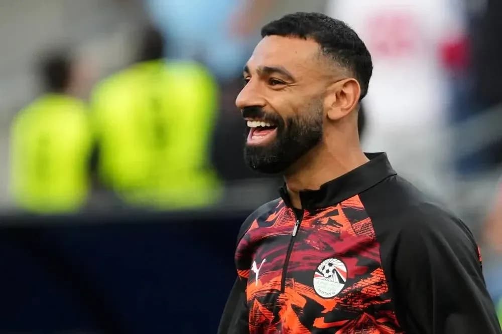 Player smiling during warm-up session