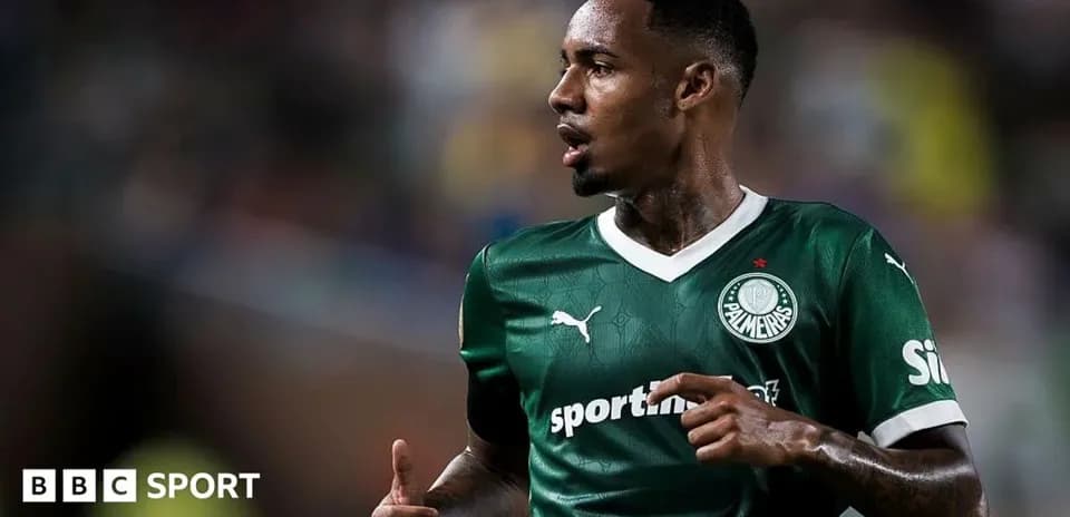Player wearing Palmeiras jersey during a match