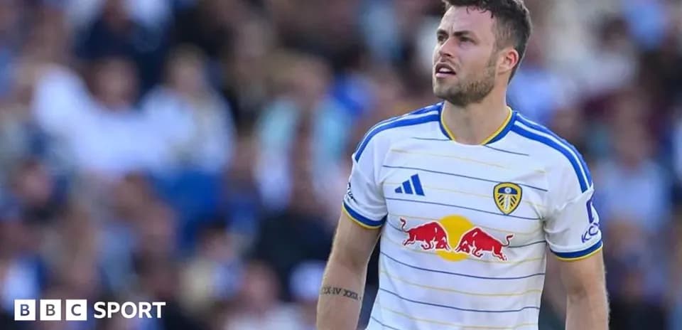 Leeds United player during a match at stadium