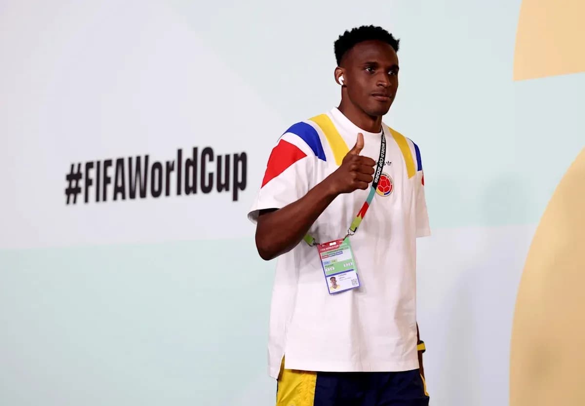 Player giving thumbs up at FIFA World Cup event