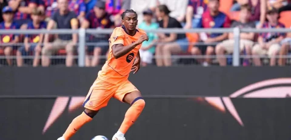 Player running with the ball during a match
