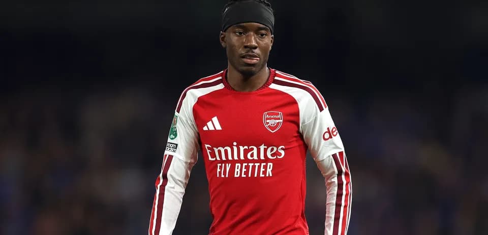 Player wearing Arsenal kit during a match
