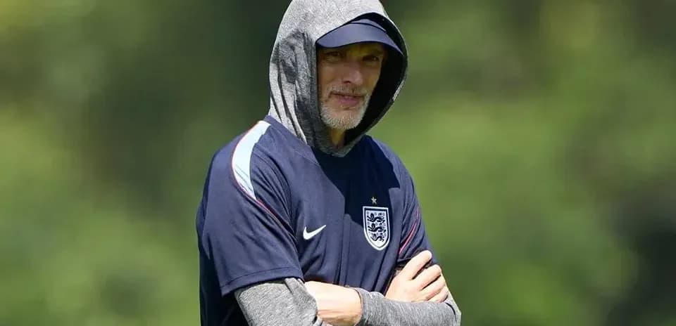 Coach observing during England training session