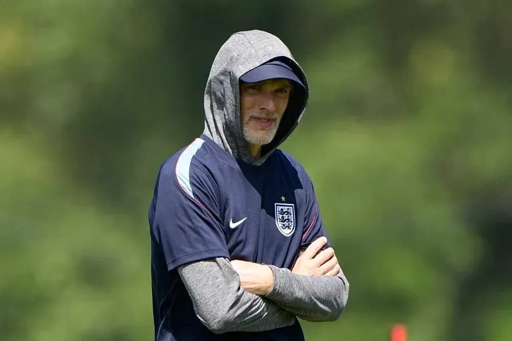 Coach observing during England training session