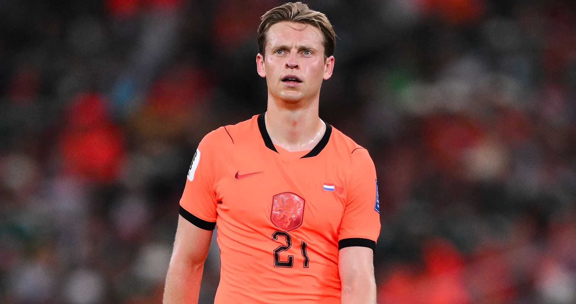 Player in orange jersey during a match