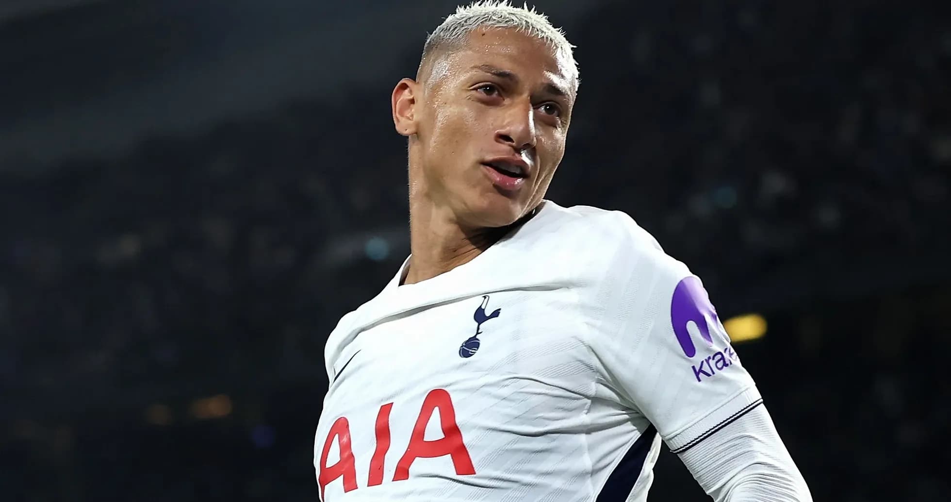 Player celebrating during a match for Tottenham