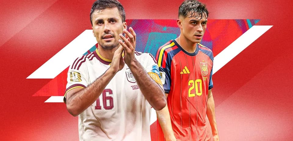 Two soccer players from Mexico and Spain