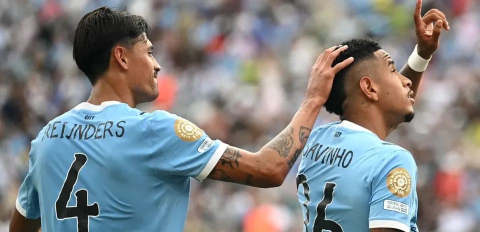 Two players celebrating during a match