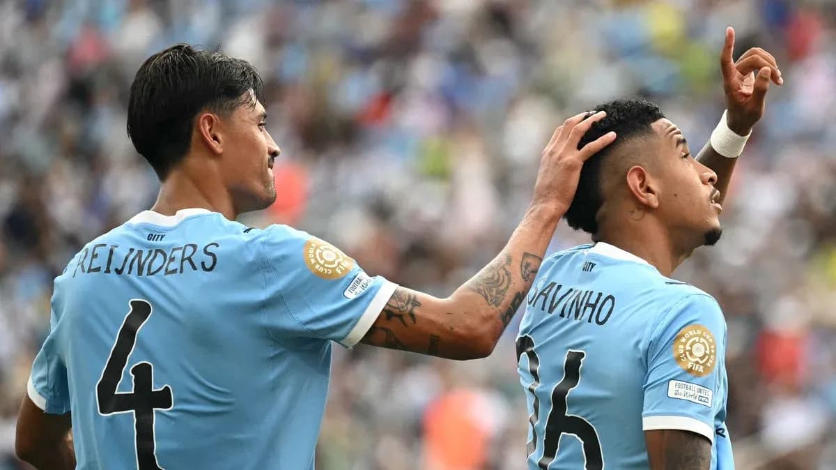 Two players celebrating during a match