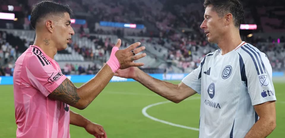 Players shaking hands after the match