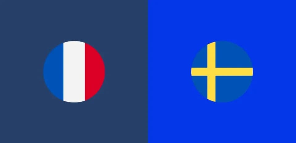 Flags of France and Sweden side by side