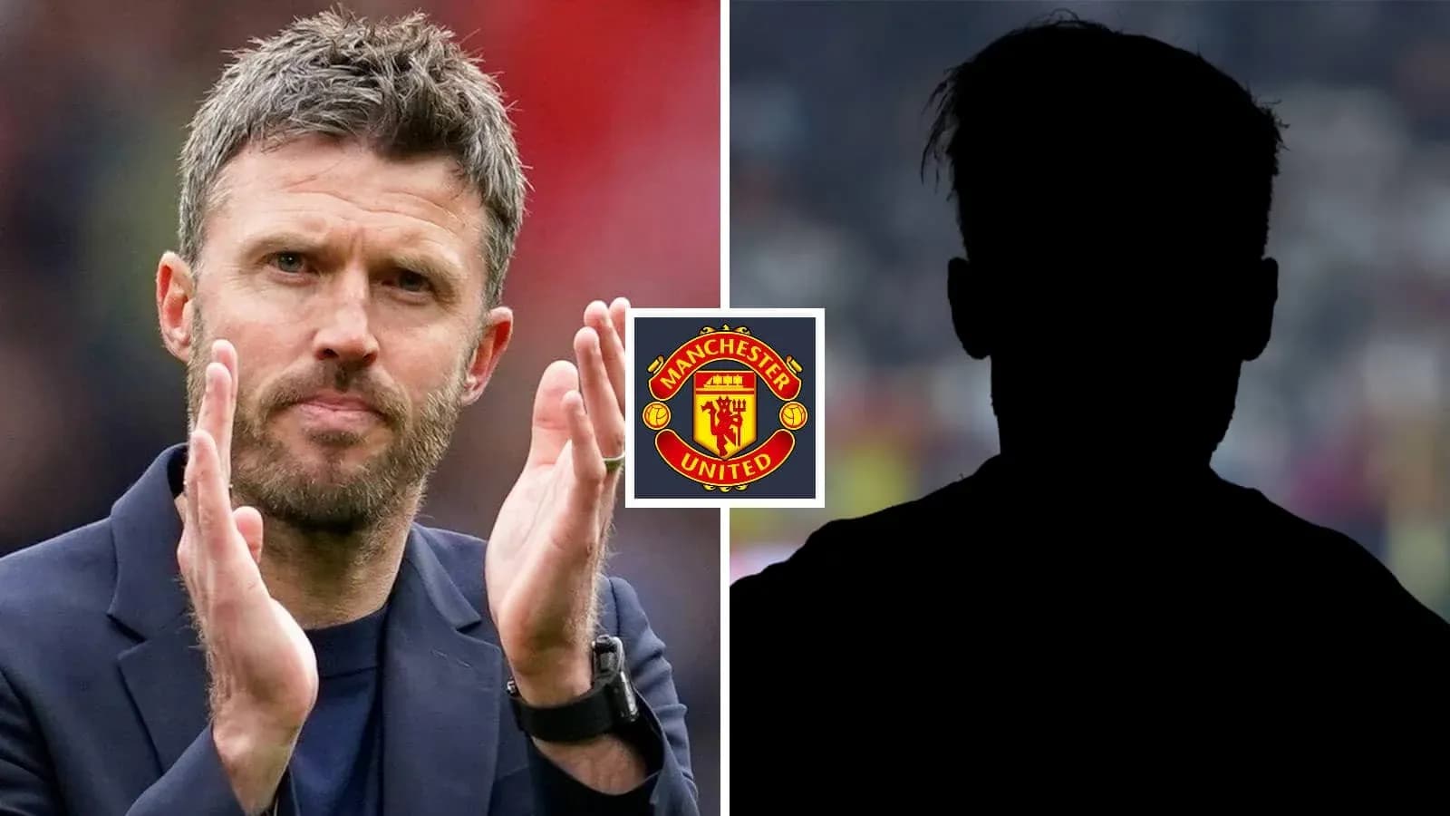 Coach applauding with Manchester United logo displayed