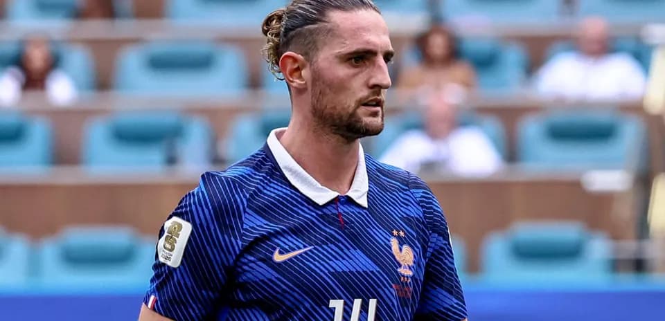 Player in blue France jersey during match
