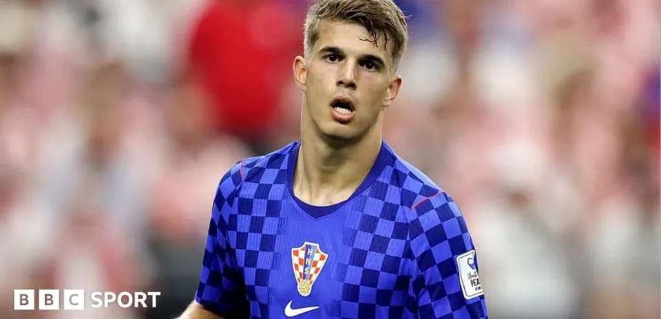 Croatian player in blue kit during match