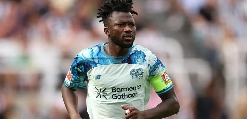 Player in Bayer Leverkusen kit during match