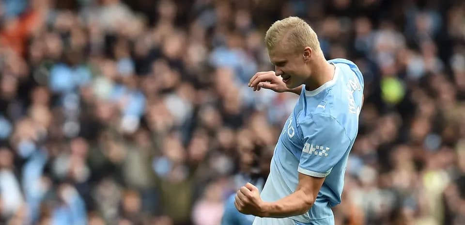Player celebrating a goal during a match