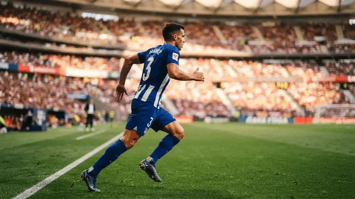 Player in blue jersey running on the field
