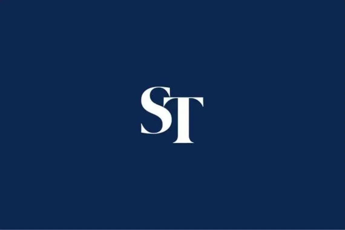 Logo of ST on dark blue background