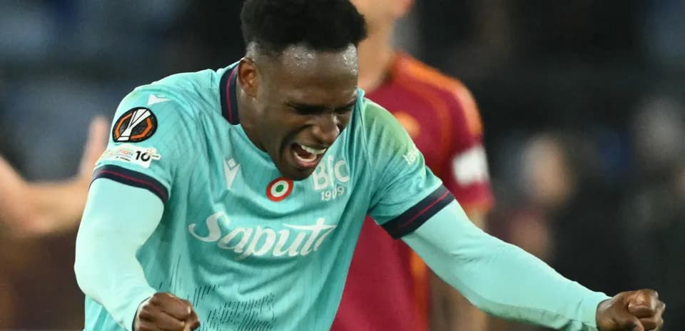 Player celebrating a goal during UEFA match