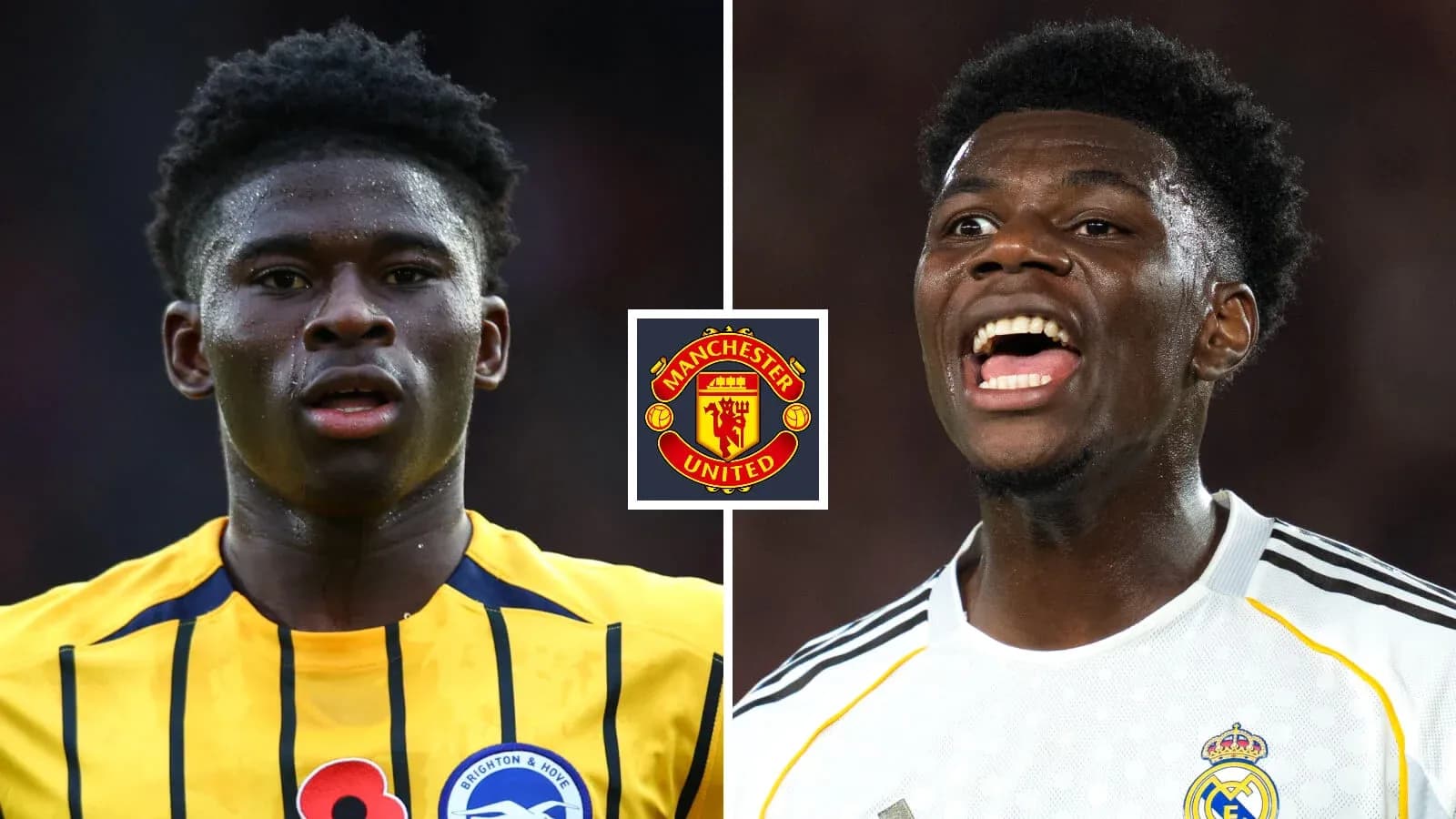 Two football players in club jerseys with logo
