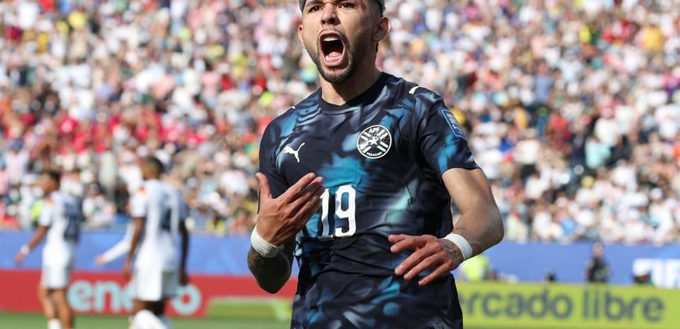 Player celebrating during a football match