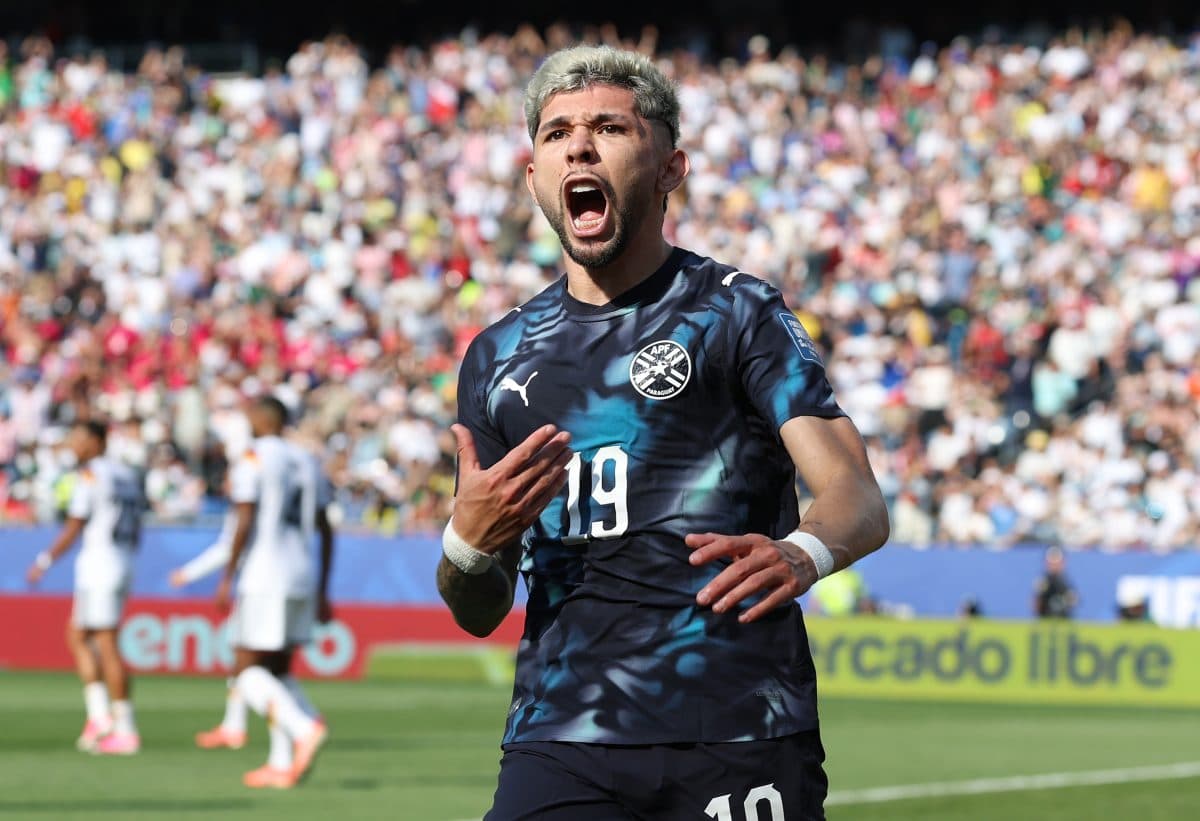 Player celebrating during a football match