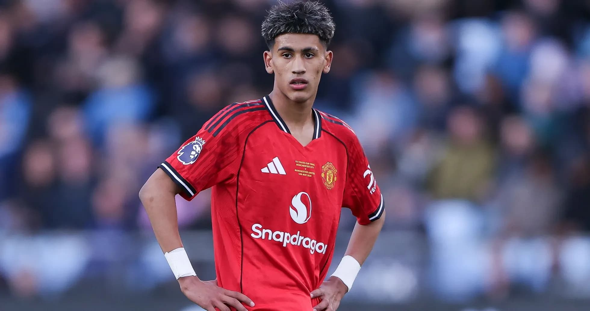 Player in Manchester United kit during match