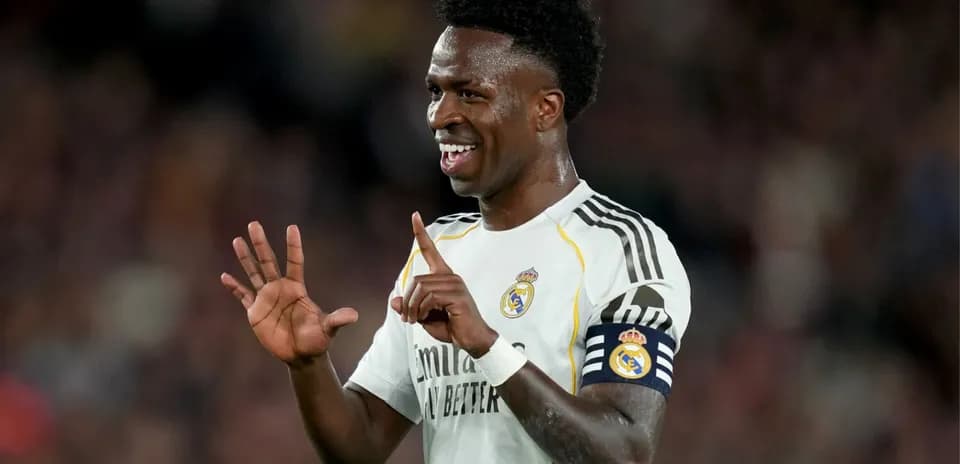 Vinícius Júnior celebrating during a match