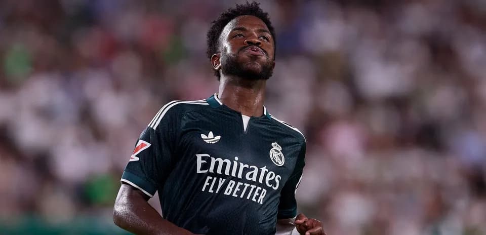 Player in Real Madrid jersey during a match