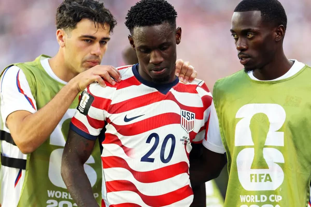 USA players during World Cup match against Belgium