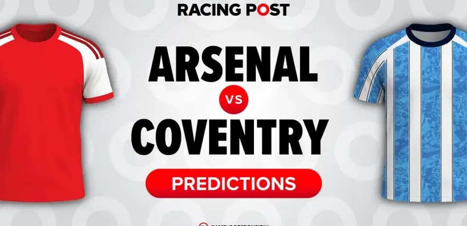 Arsenal vs Coventry match prediction graphic