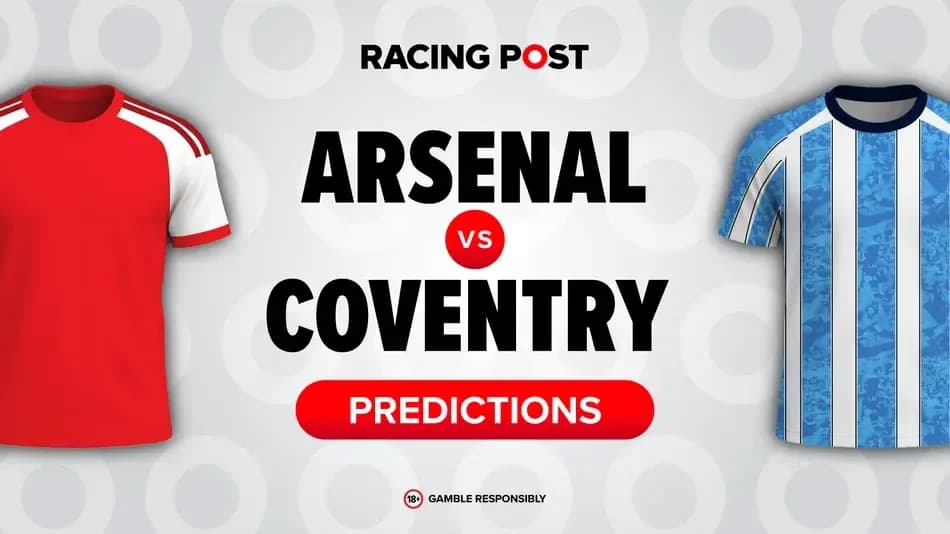 Arsenal vs Coventry match prediction graphic