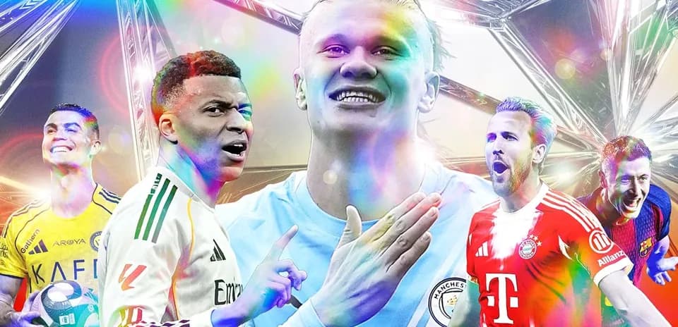 Famous football players in colorful graphic design