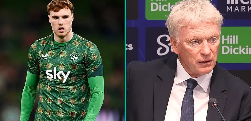 Goalkeeper in green jersey during match, manager at press conference