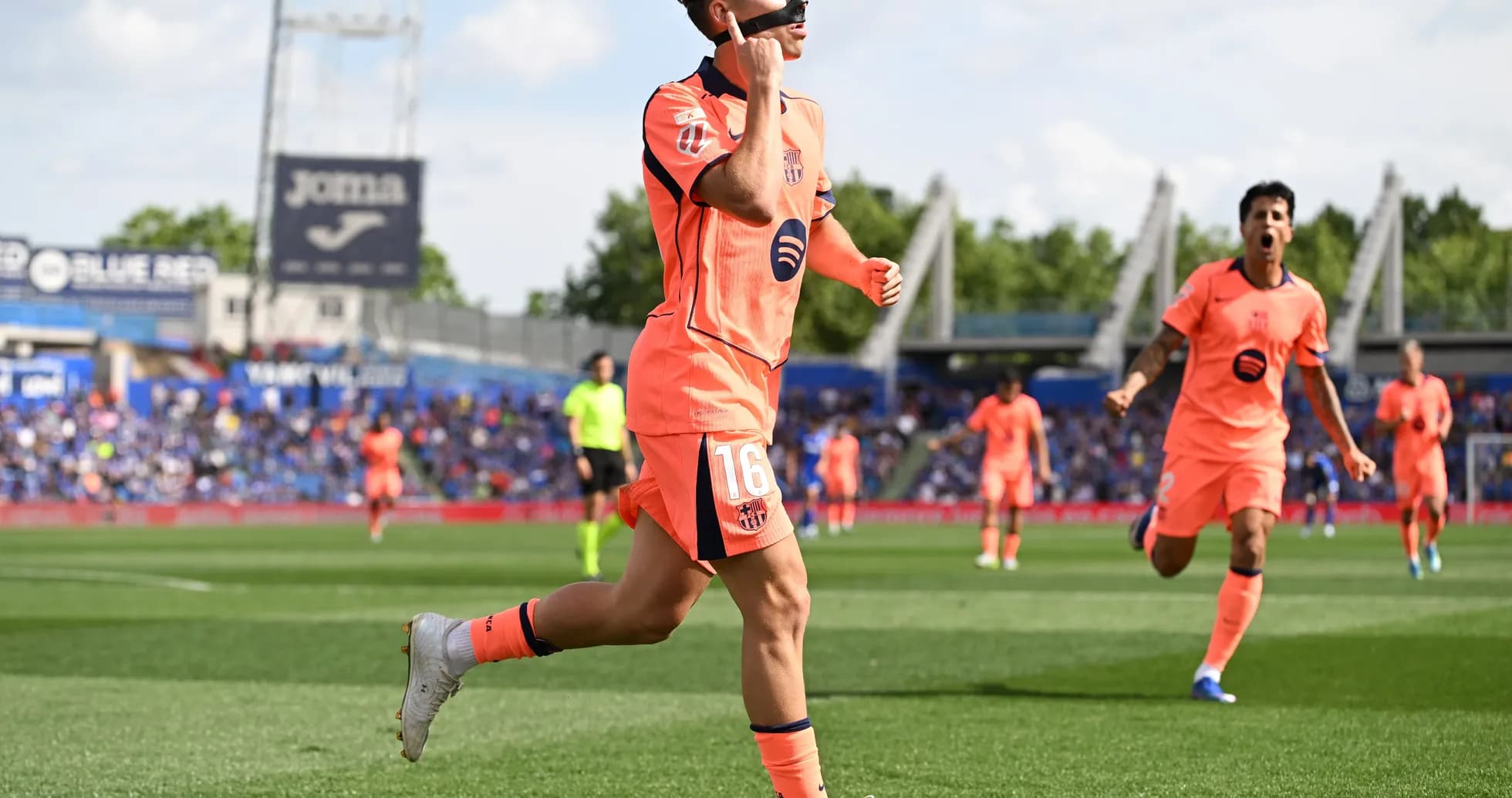 Barcelona player celebrating during La Liga match