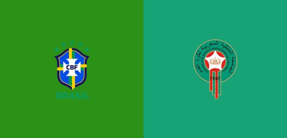 Logos of Brazil and Morocco football federations