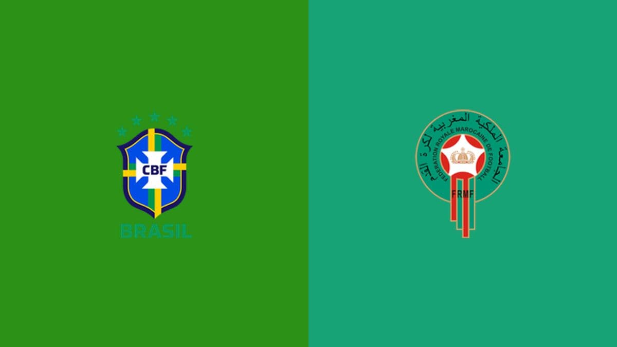 Logos of Brazil and Morocco football federations