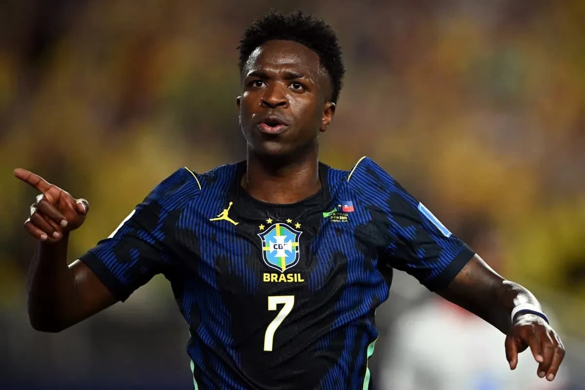 Player celebrating in Brazil national team jersey