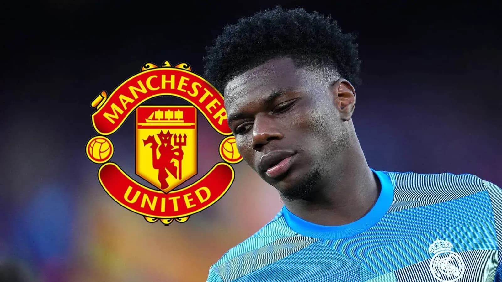 Player in training kit with Manchester United logo