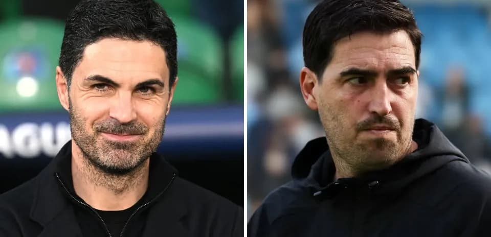 Two football managers in separate portraits