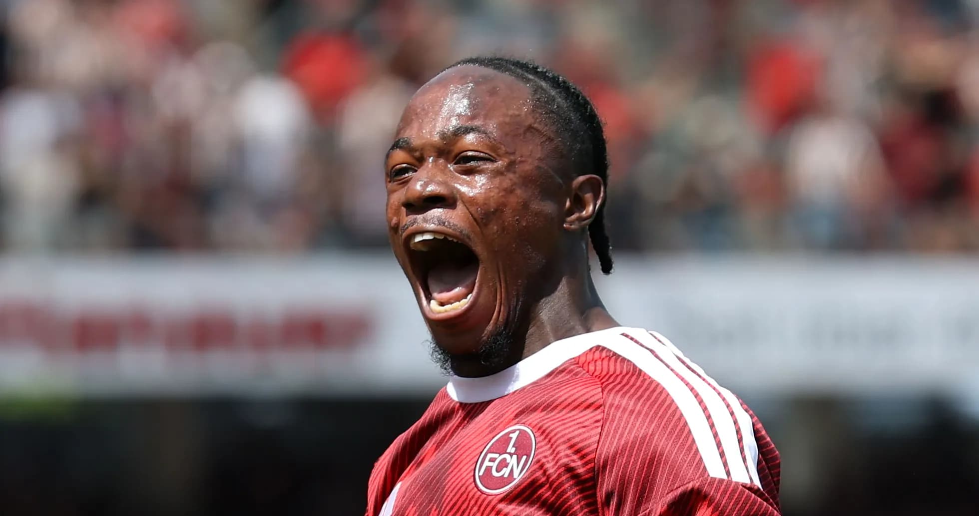 Player celebrating a goal during a match