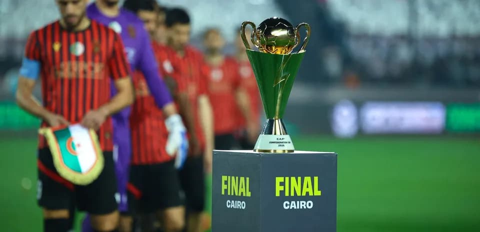 CAF Confederation Cup trophy at final in Cairo